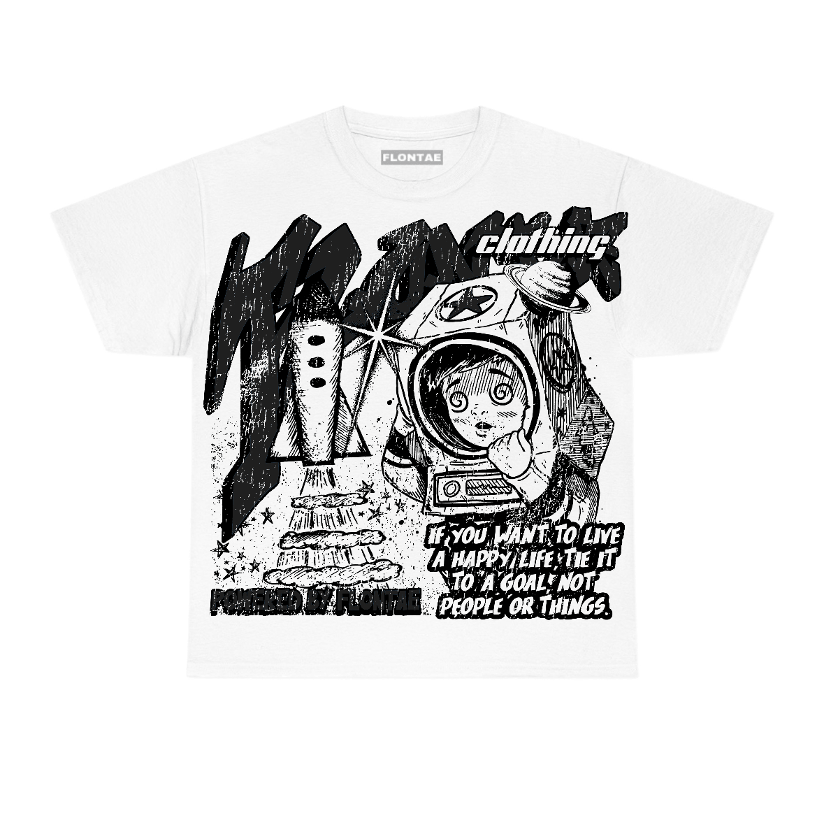 Black Cat 4s Flontae T-Shirt Cosmic Aura Graphic