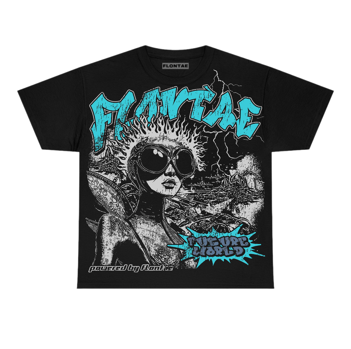 Gamma Blue 11s Flontae T-Shirt Ahead Graphic