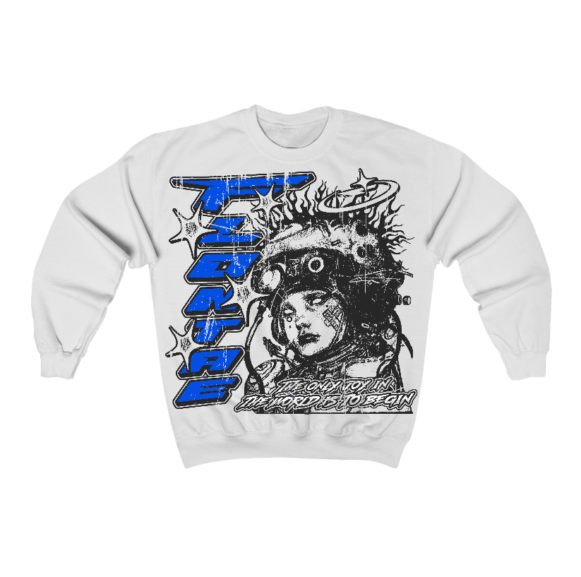 Blueberry 12s Flontae Crewneck Sweatshirt Self Aware Graphic