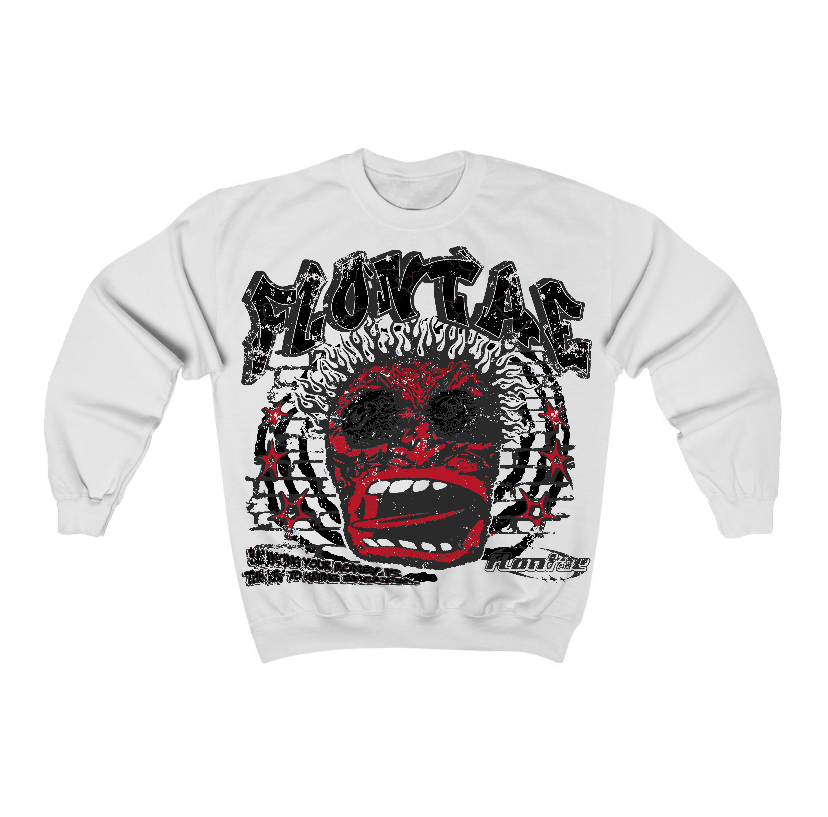 Flu Game 12s Flontae Crewneck Sweatshirt Balance My Heart Graphic