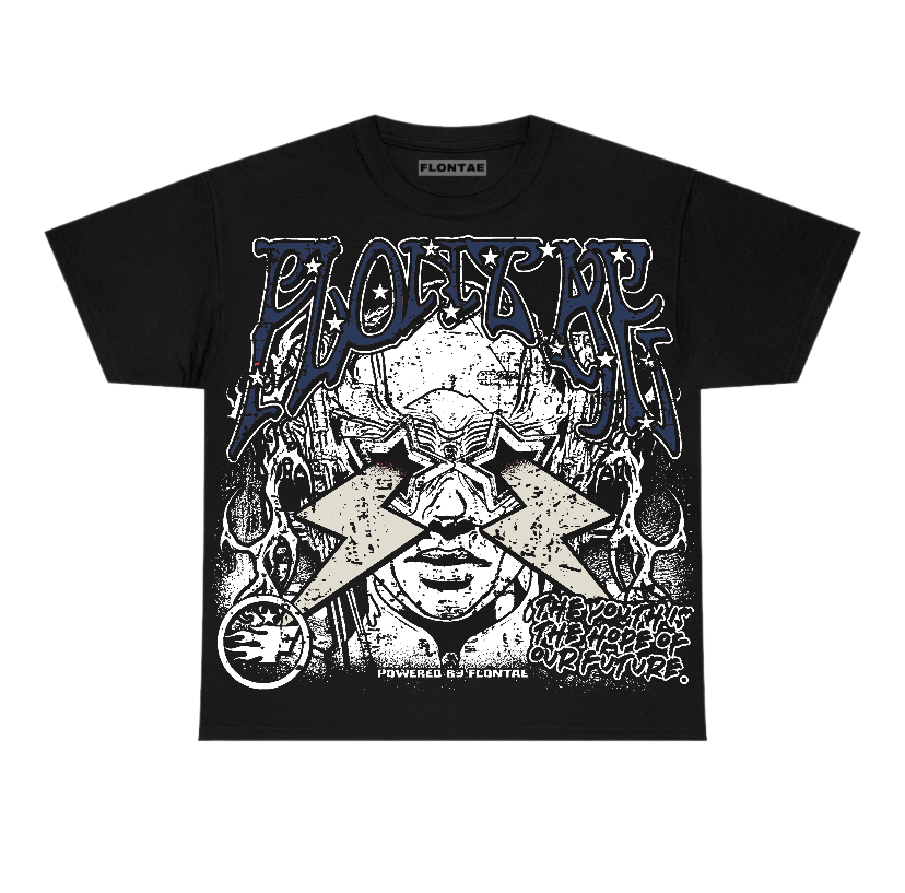 Diffused Blue 3s Flontae T-Shirt Just Chill Graphic