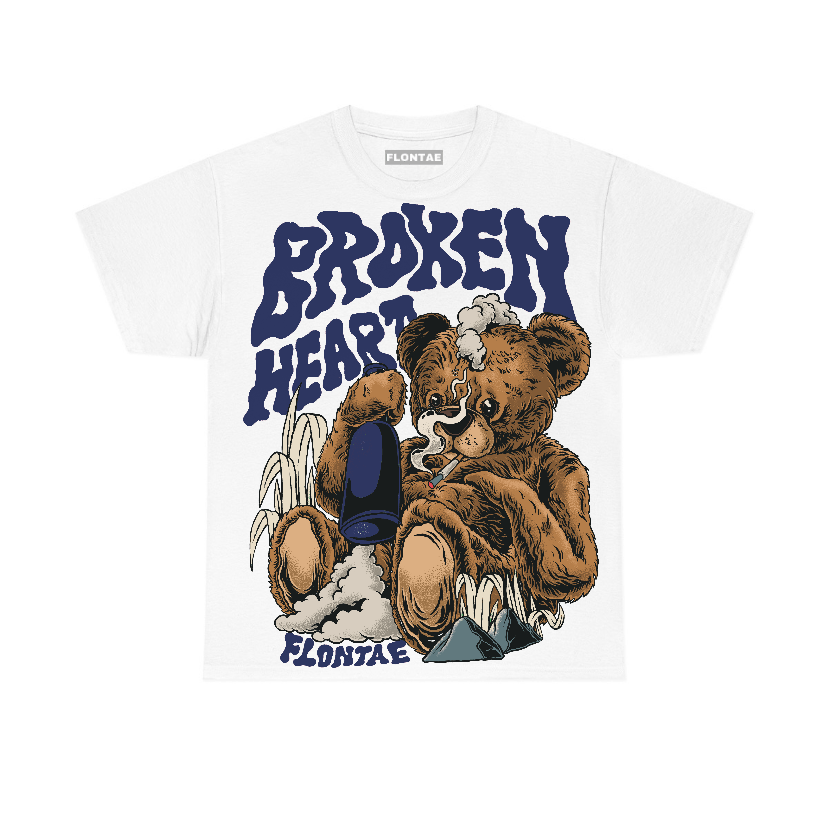 Deep Royal Blue 1s Flontae T-Shirt Broken Heart Graphic