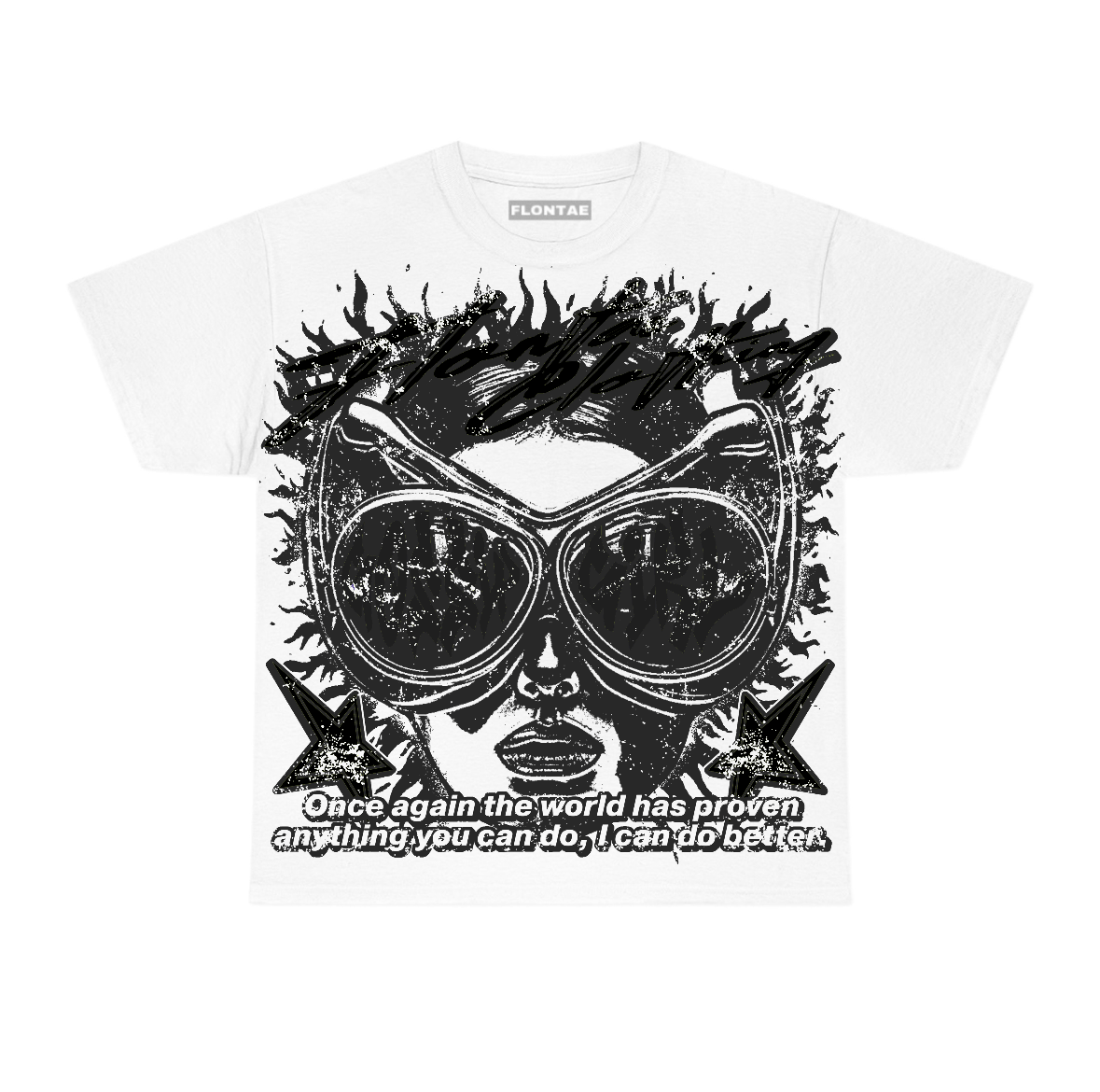Black Cat 4s Flontae T-Shirt Be Better Graphic