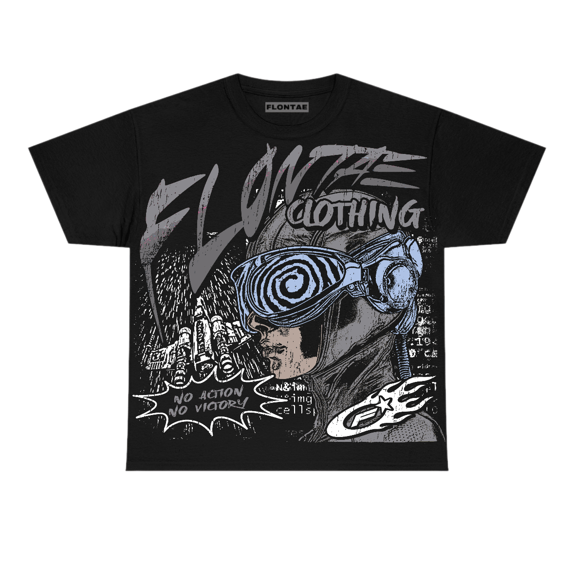 Wolf Grey 5s Flontae T-Shirt Justify Graphic