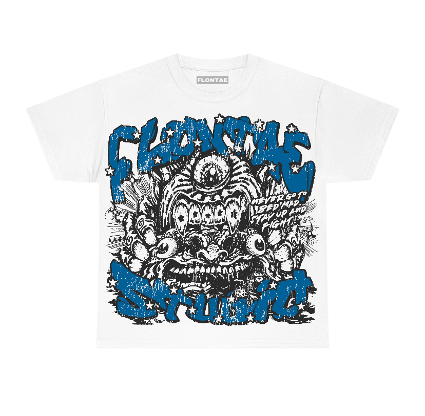 Military Blue 4s Flontae T-Shirt Seems Fair Graphic