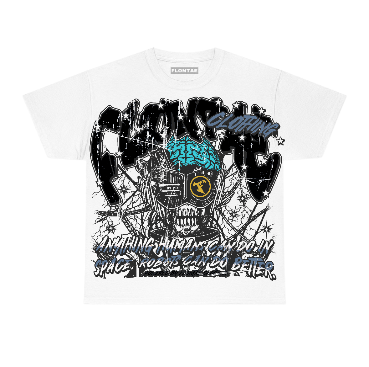Gamma Blue 11s Flontae T-Shirt Never Cared Graphic