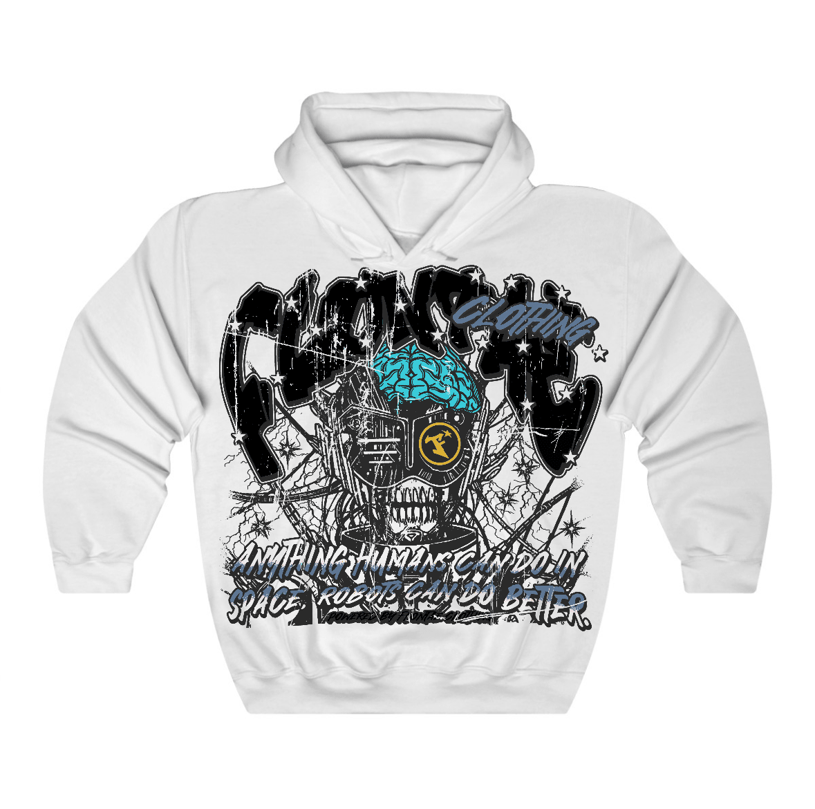 Gamma Blue 11s Flontae Hoodie Never Cared Graphic