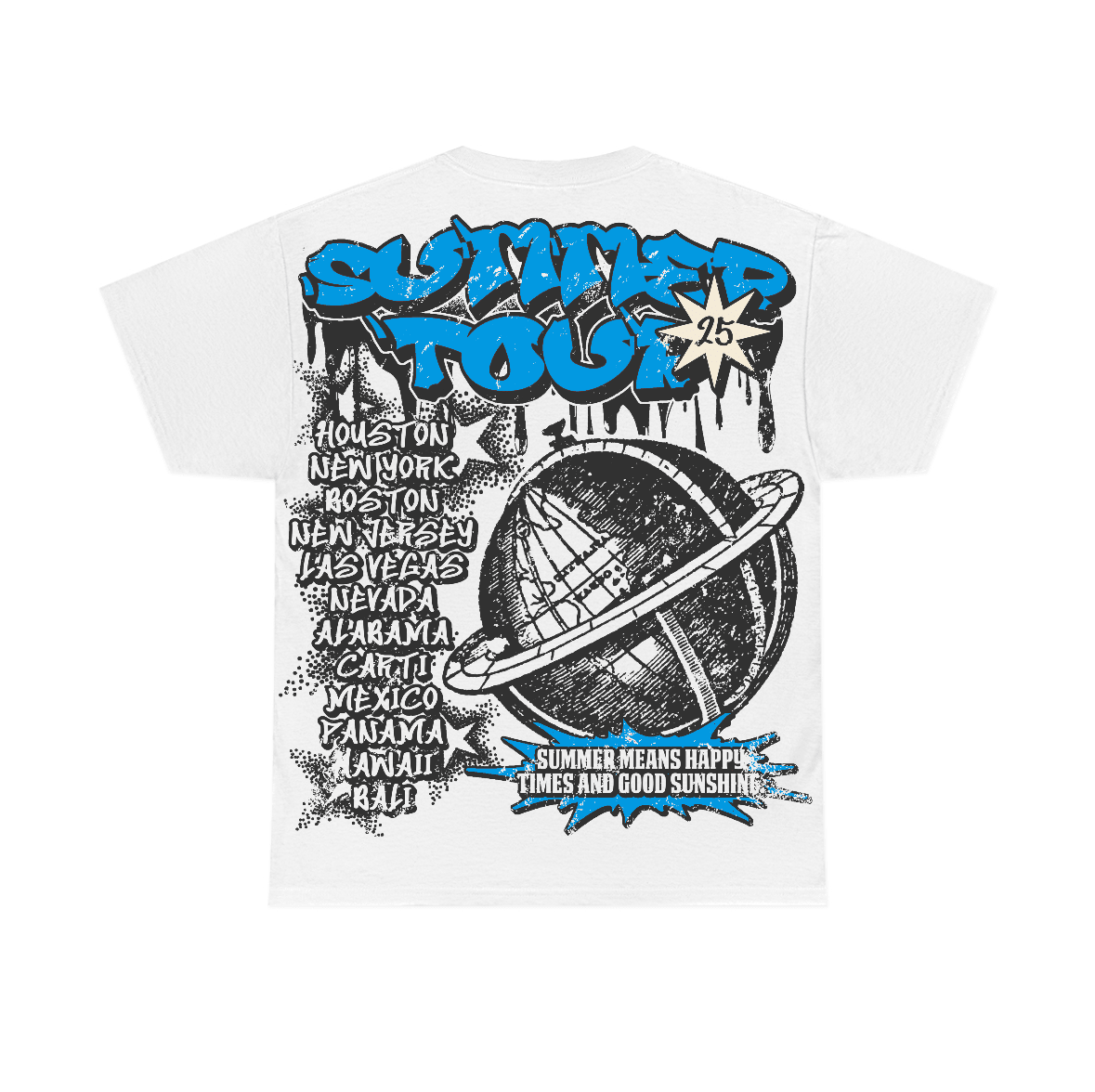University Blue Reimagined 1s Flontae T-Shirt Happiness Graphic