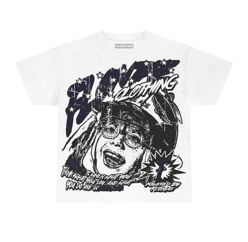 Midnight Navy 1s Flontae T-Shirt Always Smile Graphic