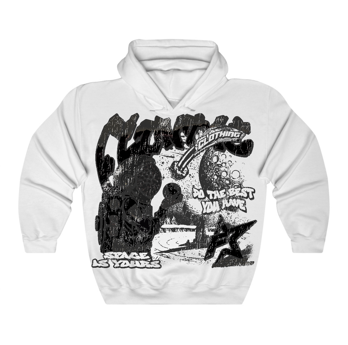 Black Cat 4s Flontae Hoodie Space Is Yours Graphic