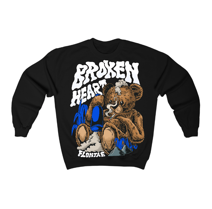 Blueberry 12s Flontae Sweatshirt Broken Heart Graphic