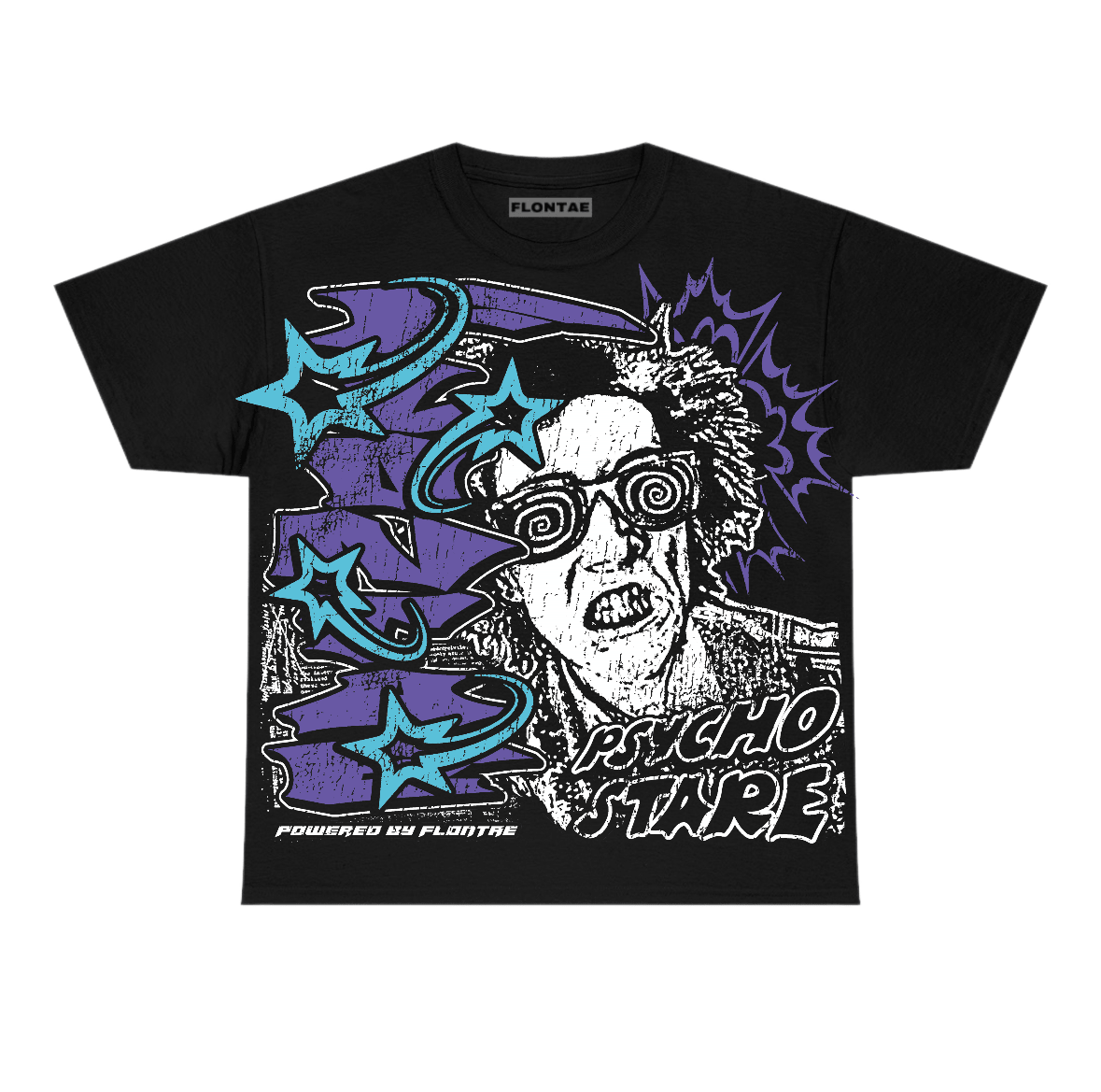 Aqua 8s Flontae T-Shirt Stare Graphic