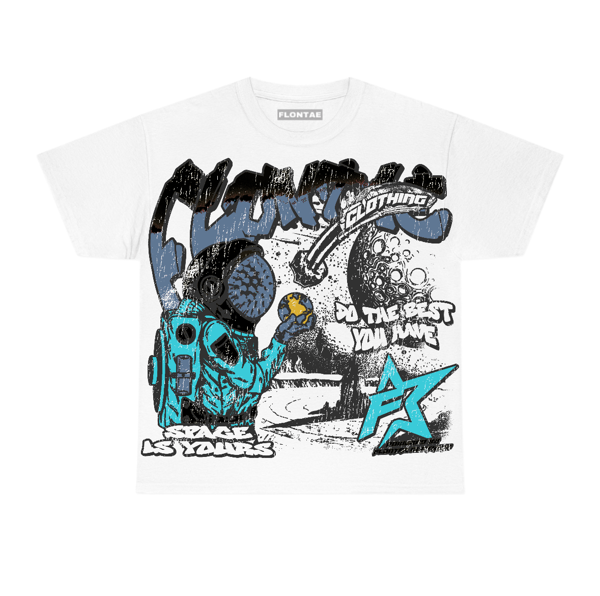 Gamma Blue 11s Flontae T-Shirt Space Is Yours Graphic