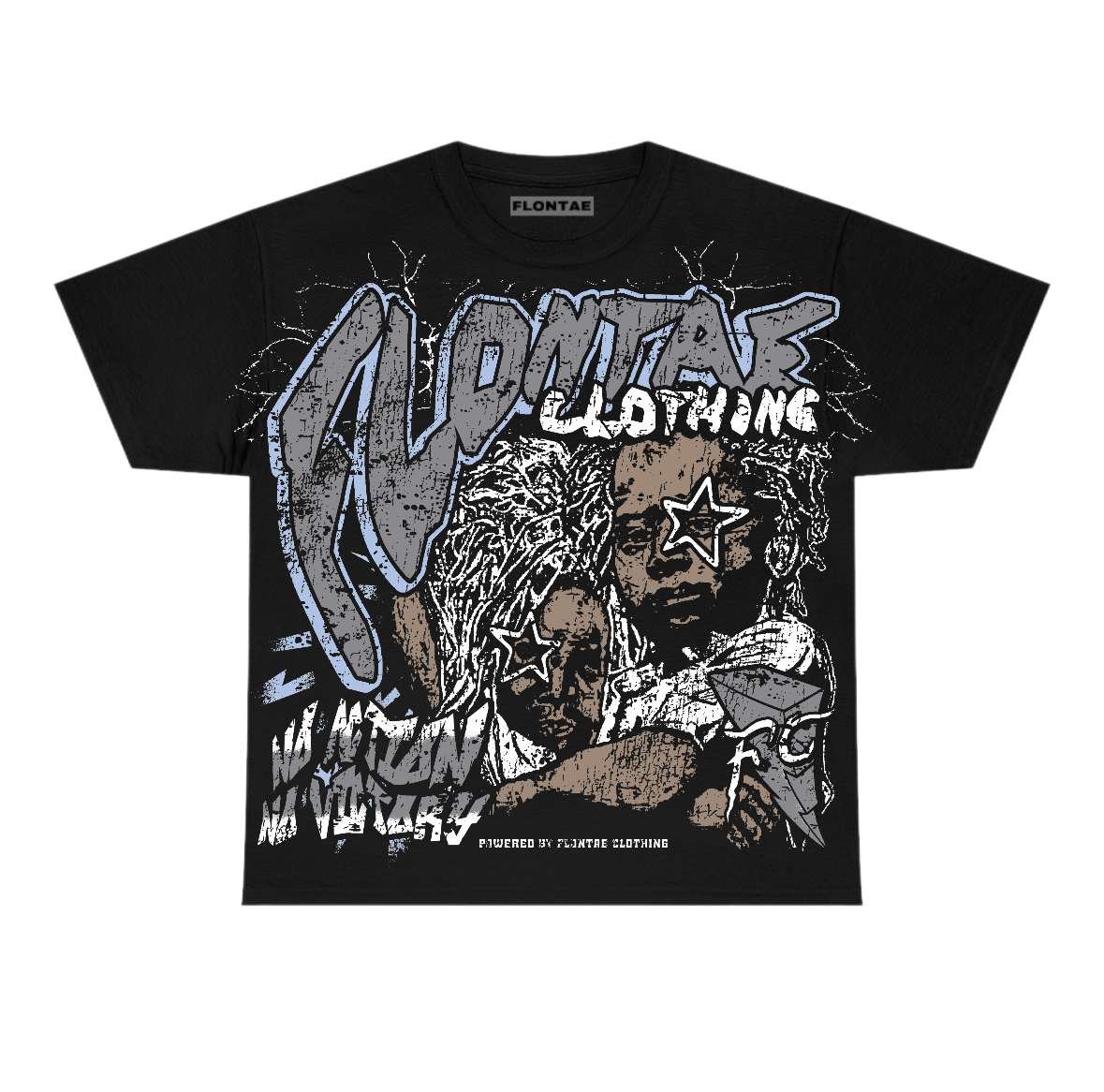 Wolf Grey 5s Flontae T-Shirt No Action Graphic