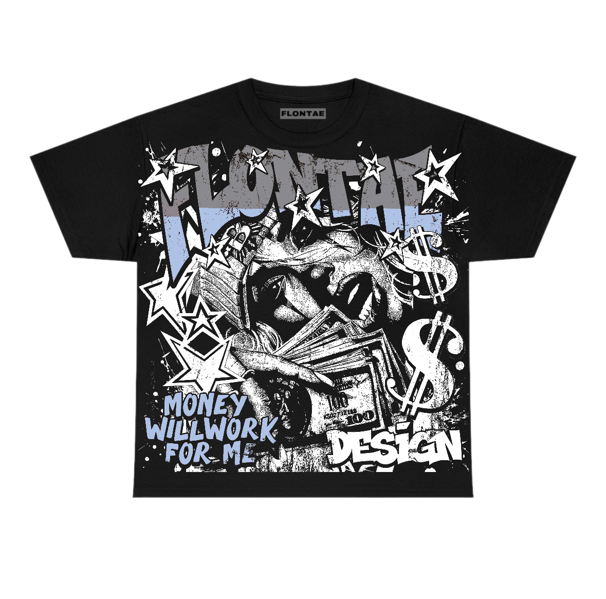 Wolf Grey 5s Flontae T-Shirt Passive Graphic
