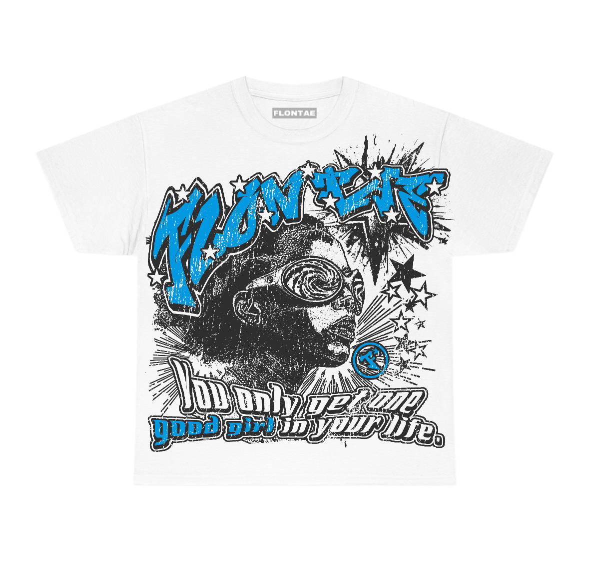 University Blue Reimagined 1s Flontae T-Shirt Good Girl Graphic