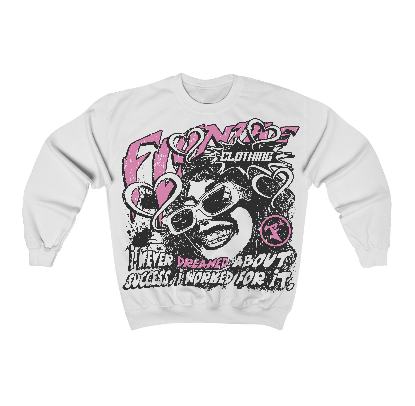 Orchid 4s Flontae Crewneck Sweatshirt Never Dream Graphic
