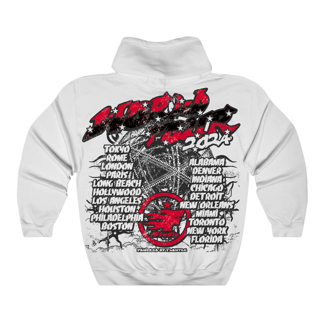 Red Taxi 12s Flontae Hoodie No Victory Graphic