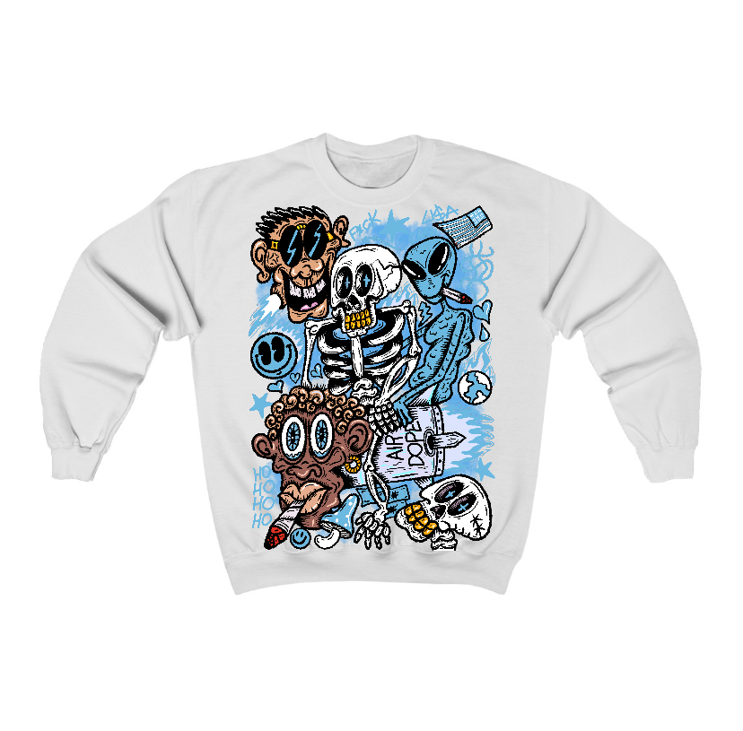 Legend Blue 11s Flontae Crewneck Sweatshirt Friends Graphic