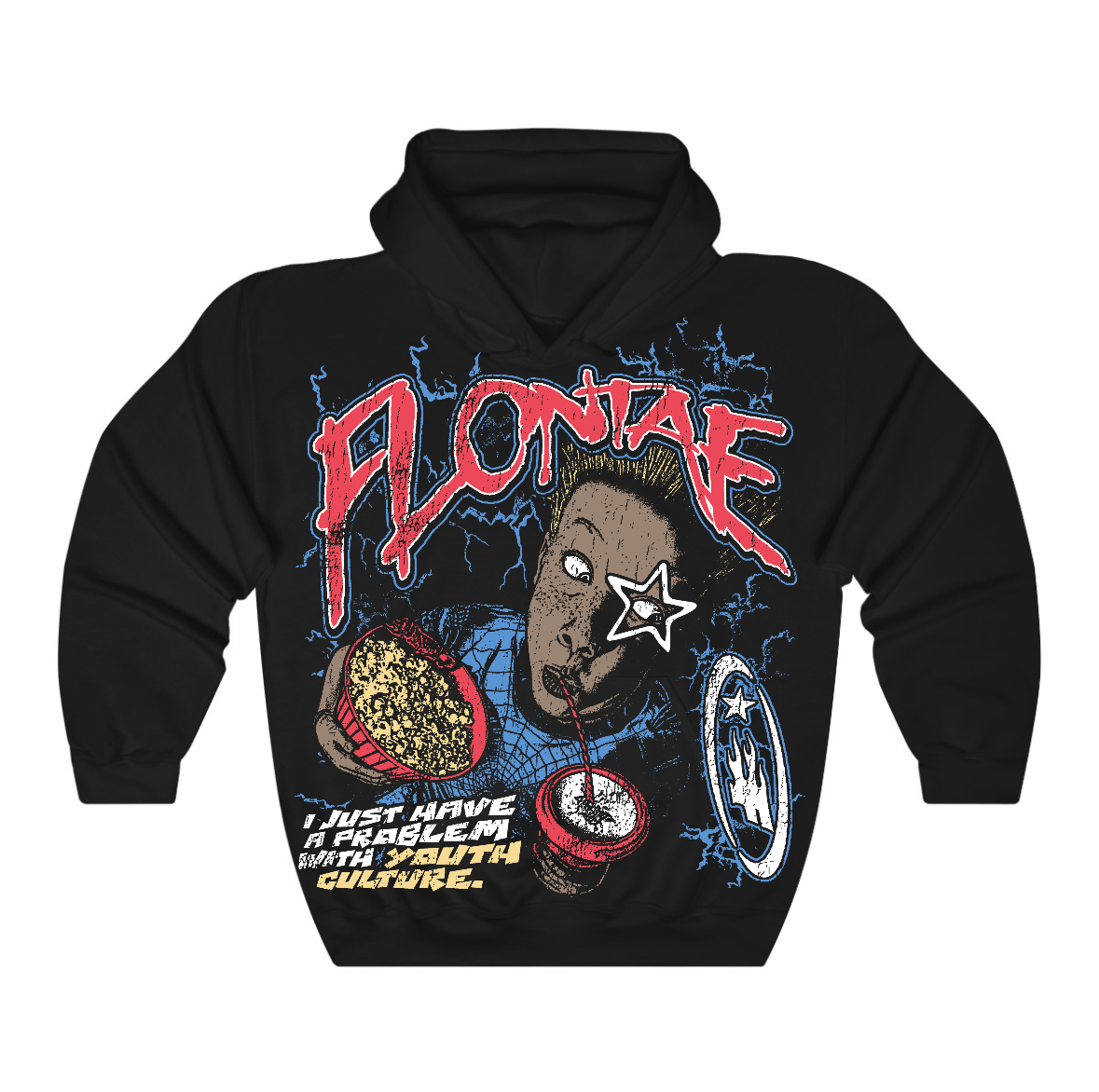 Flontae Hoodie I'm Just Chilling Graphic