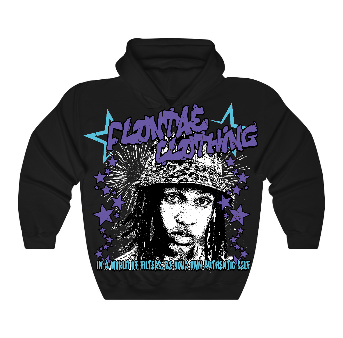 Aqua 8s Flontae Hoodie Be Yourself Graphic