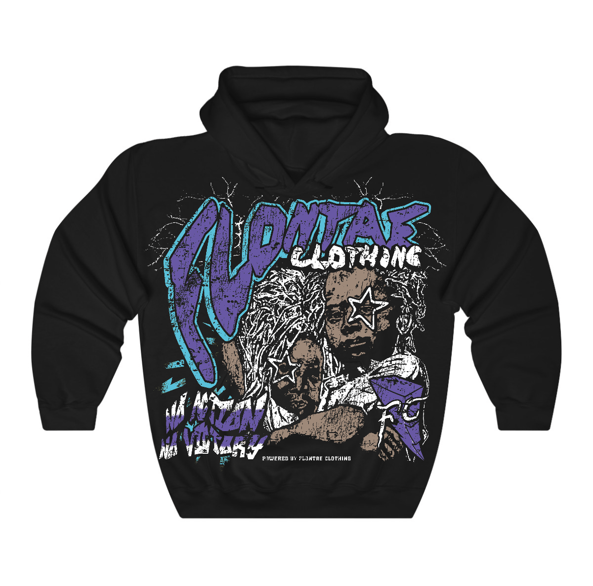 Aqua 8s Flontae Hoodie No Action Graphic
