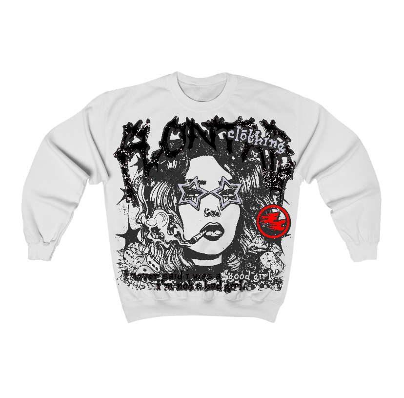 Black Cement 3s Flontae Crewneck Sweatshirt Keep Quiet Graphic