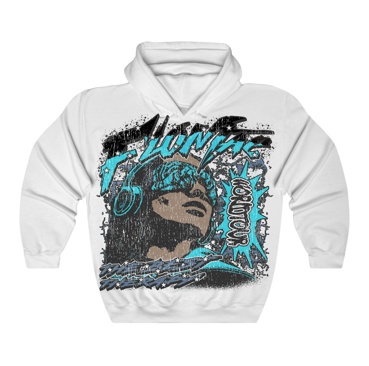 Gamma Blue 11s Flontae Hoodie Above Everyone Graphic