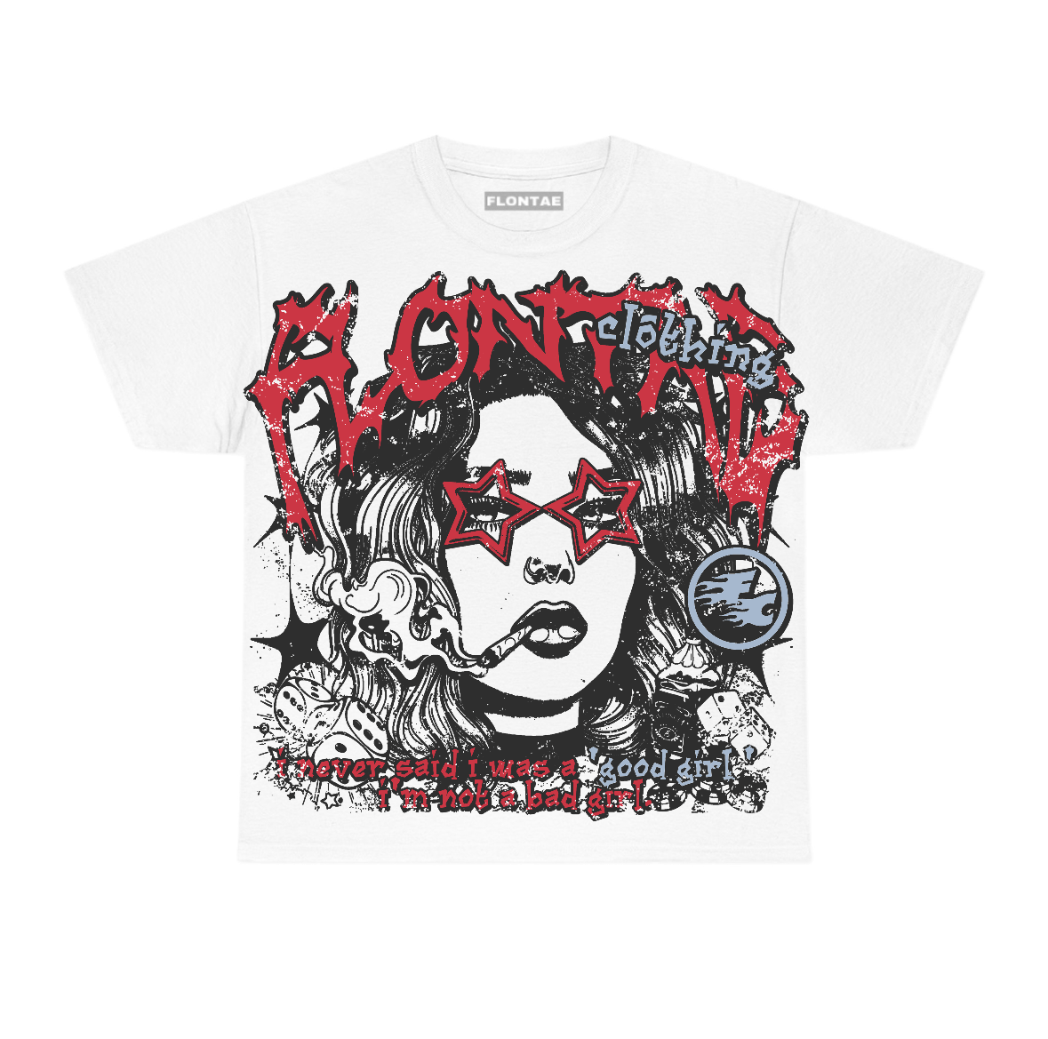 Fire Red “Black Tongue” 5s Flontae T-Shirt Keep Quiet Graphic