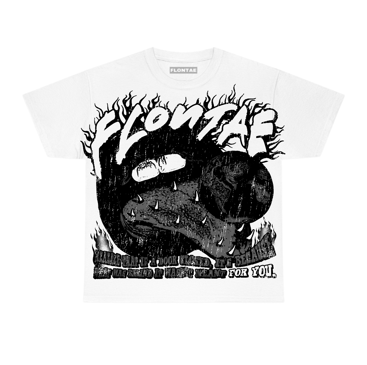 Black Cat 4s Flontae T-Shirt Don't Worry Graphic
