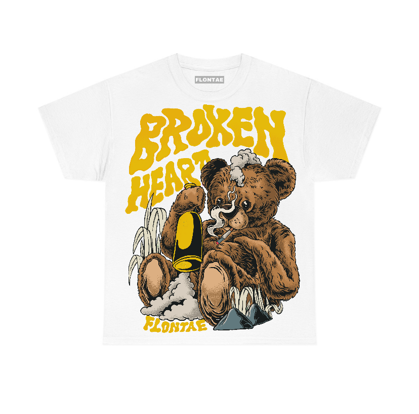 Vivid Sulfur 4s Flontae T-Shirt Broken Heart Graphic