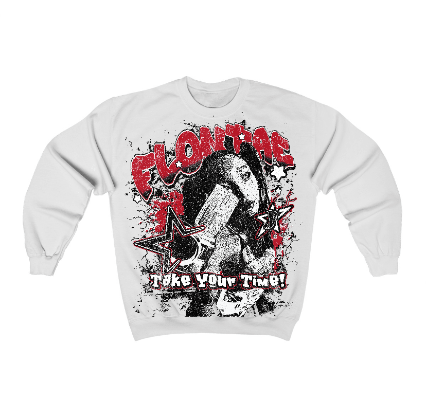 Flu Game 12s Flontae Crewneck Sweatshirt Be Patient Graphic