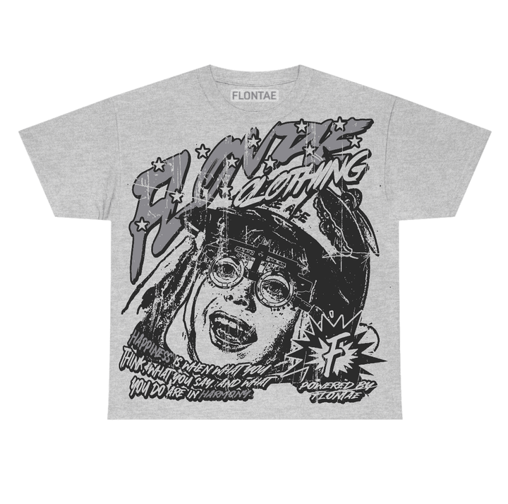Wolf Grey 5s Flontae T-Shirt Always Smile Graphic
