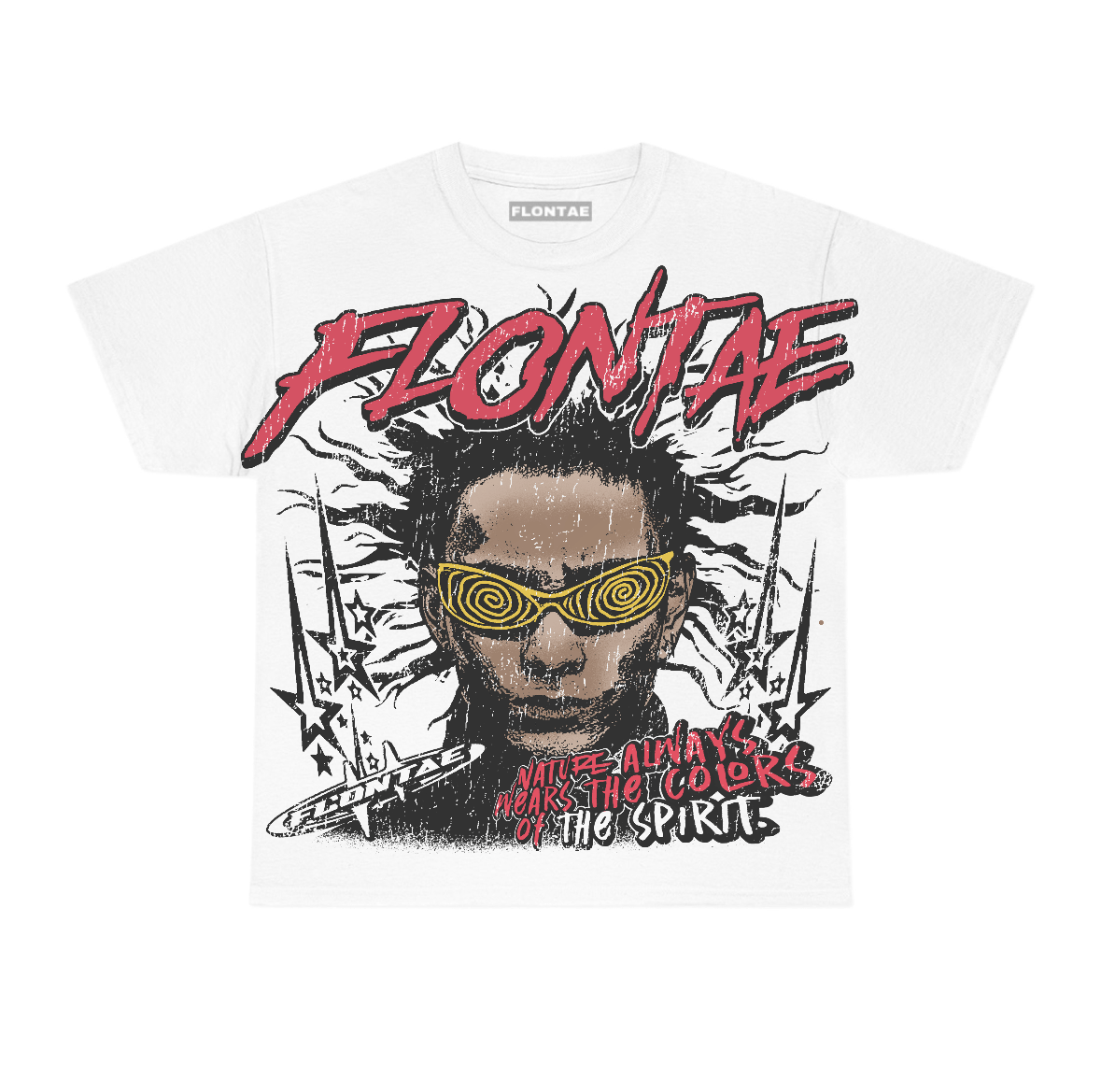 White “Peaceful Time” Graphic T-Shirt – Unisex Cotton Streetwear Tee by Flontae