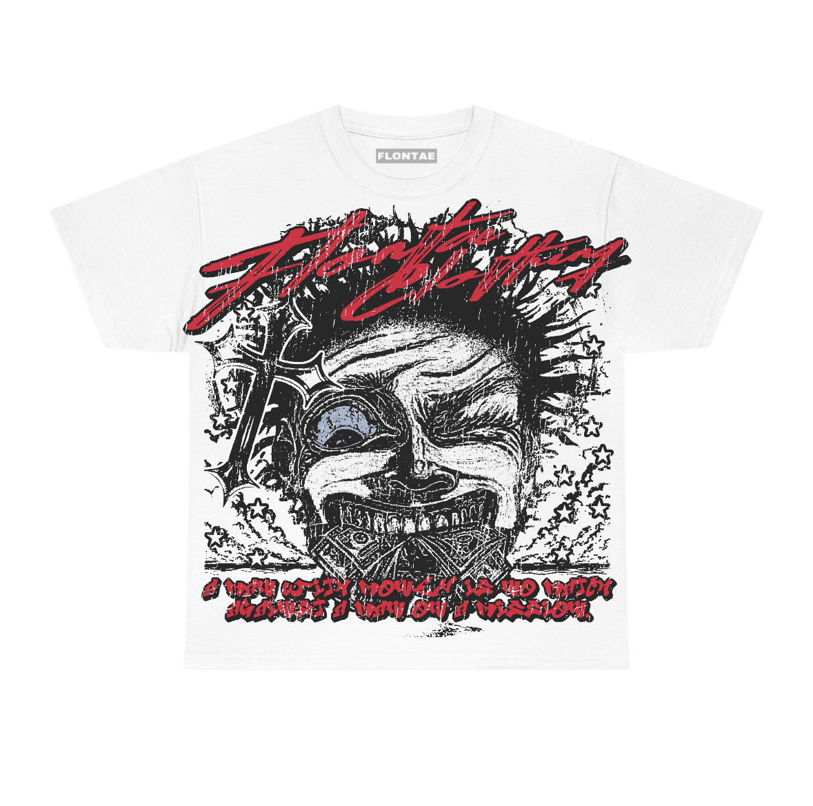Fire Red “Black Tongue” 5s Flontae T-Shirt Nothing Else Graphic