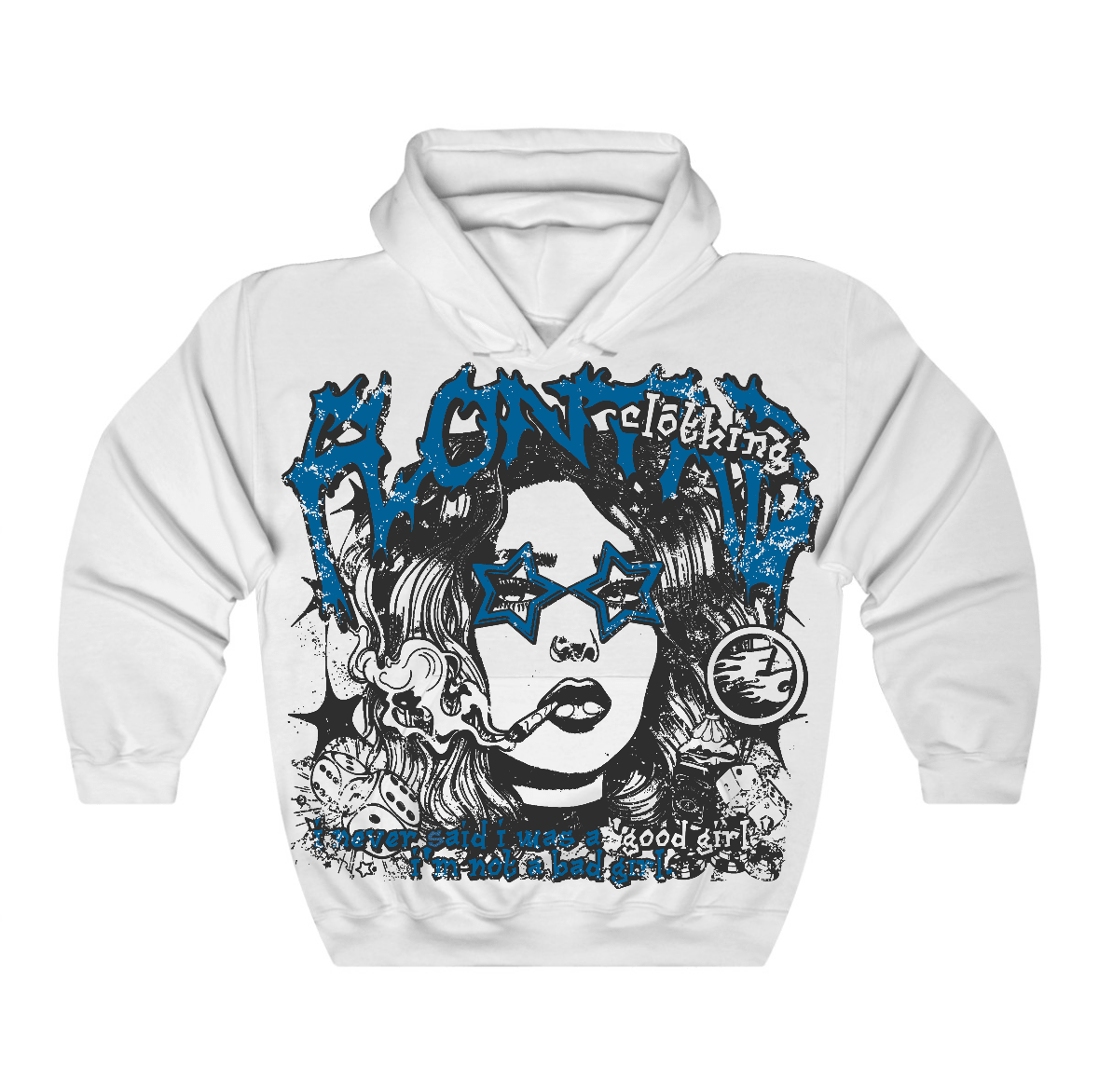 Military Blue 4s Flontae Hoodie Keep Quiet Graphic