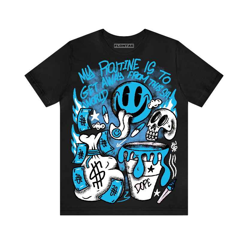 Powder Blue 9s Flontae T-Shirt Stay Out Graphic