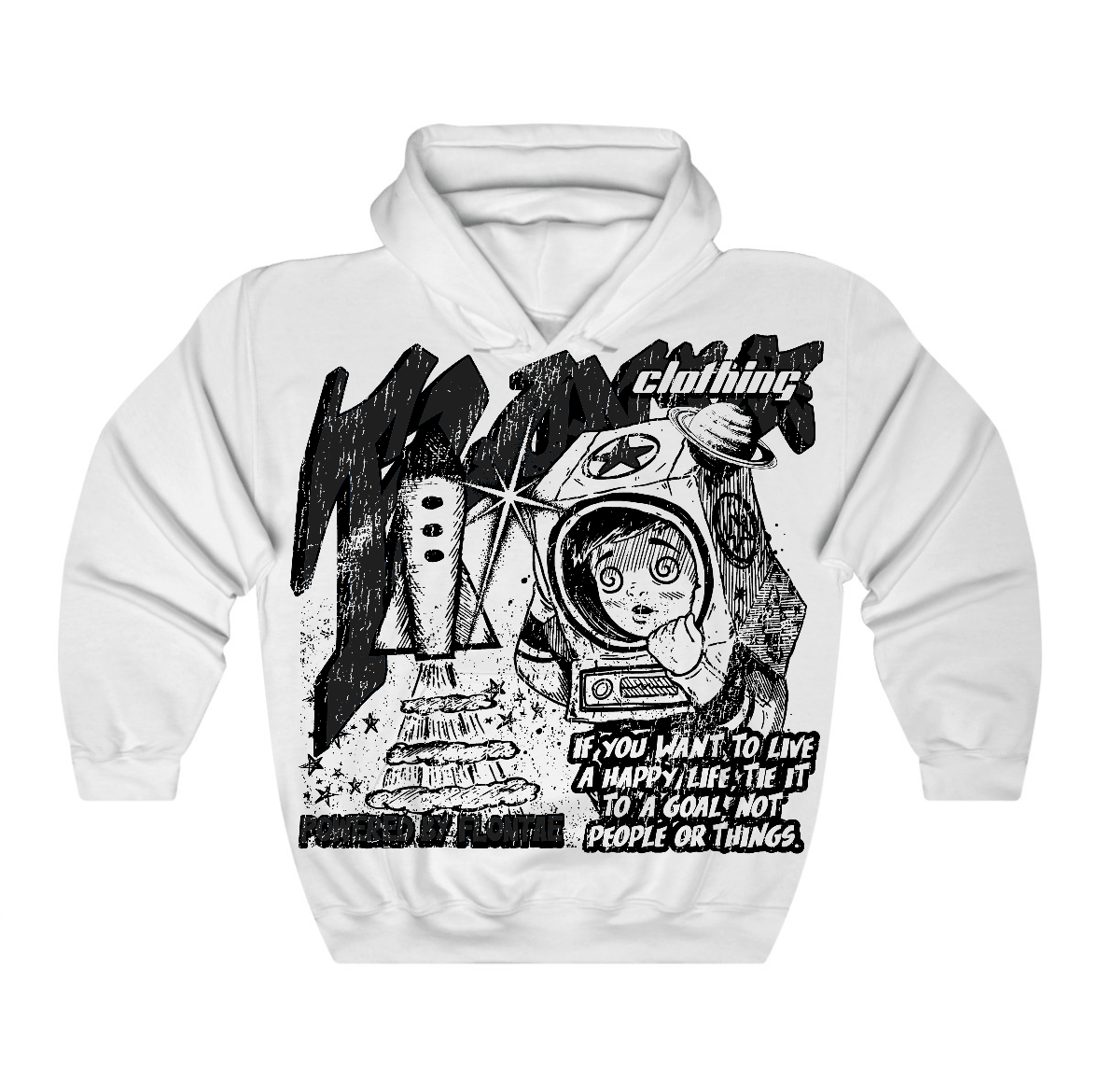 Black Cat 4s Flontae Hoodie Cosmic Aura Graphic