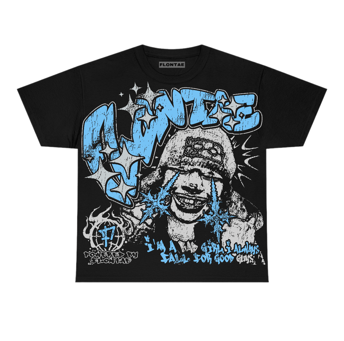 Black University Blue 5s Flontae T-Shirt Changed The Thought Graphic