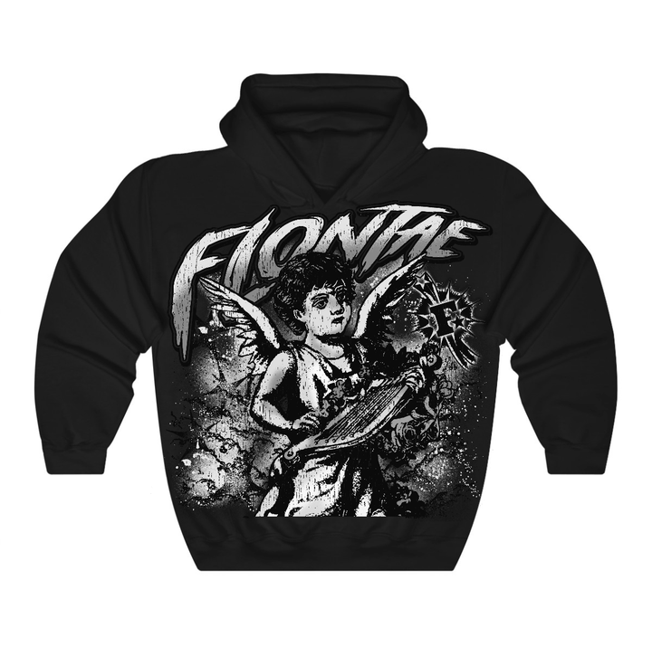 Black Cat 4s Flontae Hoodie Sky Sympathy Graphic