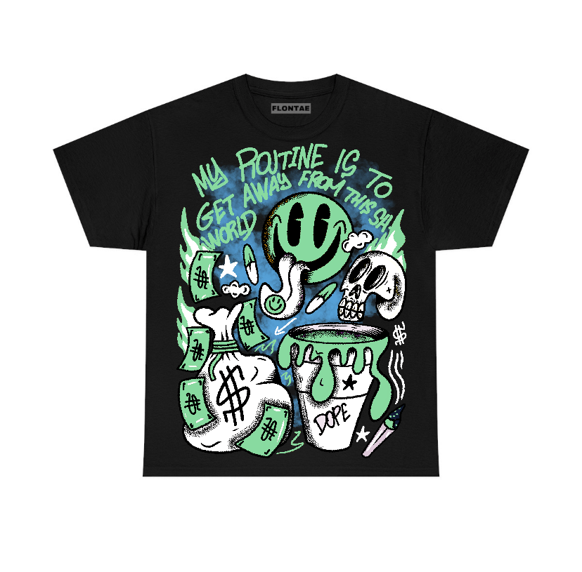 Green Glow 1s Flontae T-Shirt Stay Out Graphic