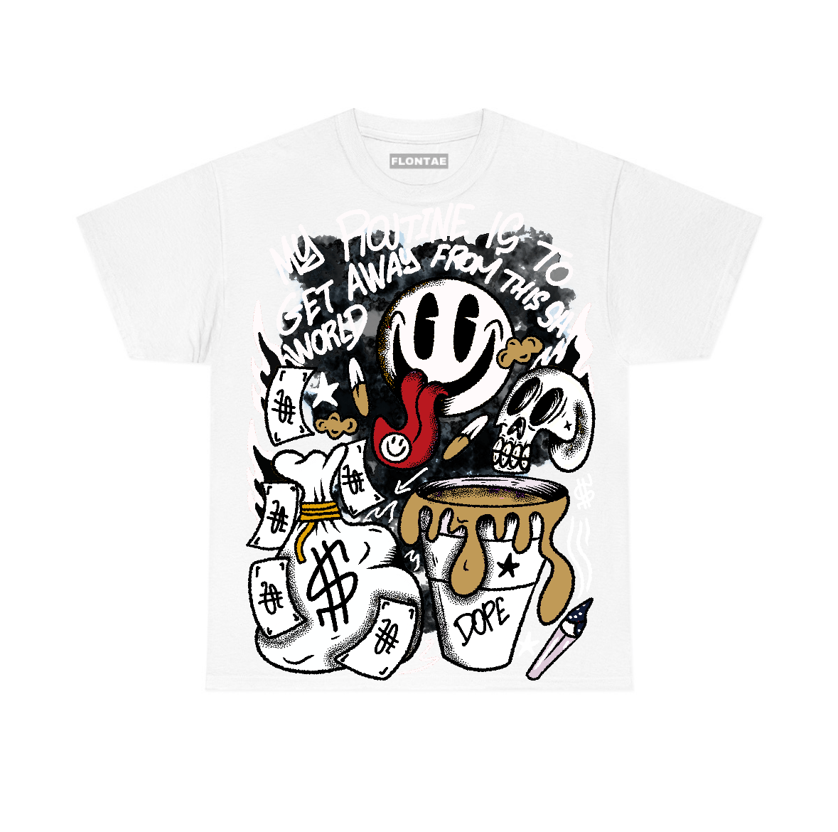 Taxi 12s Flontae T-Shirt Stay Out Graphic