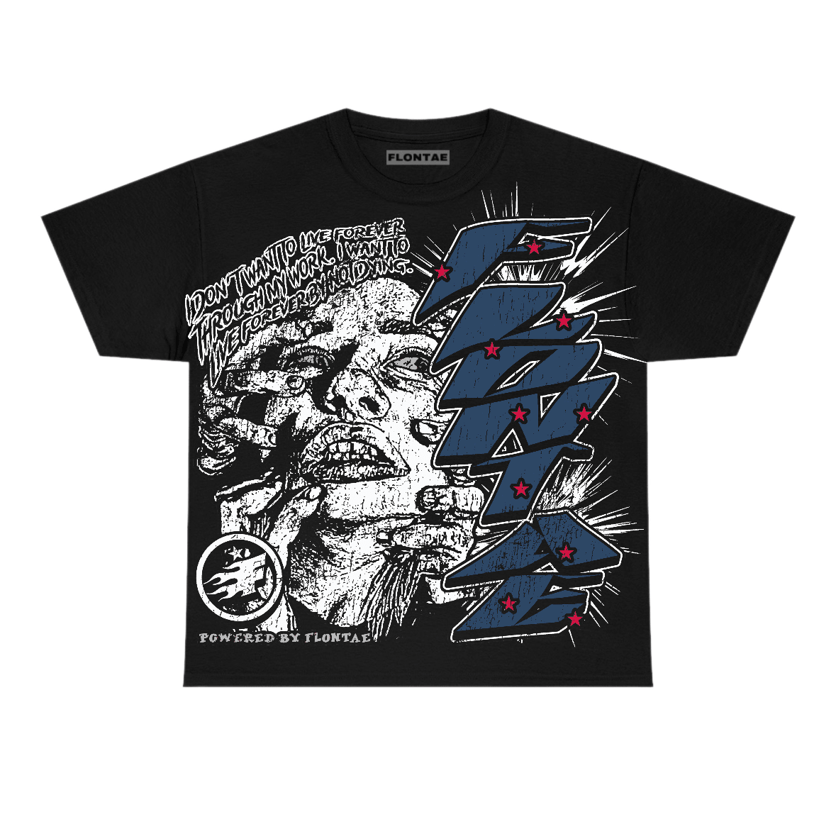 French Blue 12s Flontae T-Shirt Forever Graphic