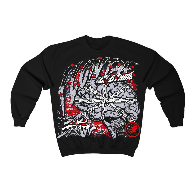 Black Cement 3s Flontae Sweatshirt Bad Brain Graphic