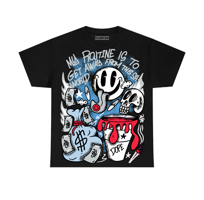 Black Metallic Reimagined 5s Flontae T-Shirt Stay Out Graphic