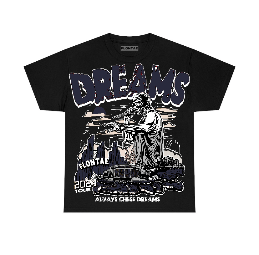 Midnight Navy 1s Flontae T-Shirt Chase Dreams Graphic