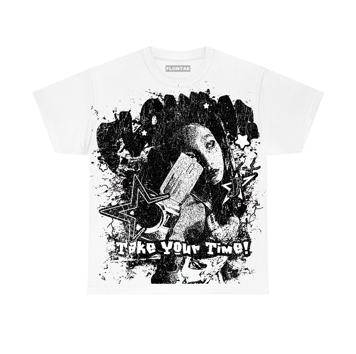 Black Cat 4s Flontae T-Shirt Be Patient Graphic
