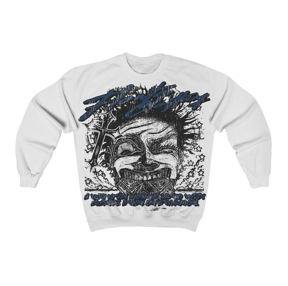 French Blue 12s Flontae Crewneck Sweatshirt Nothing Else Graphic