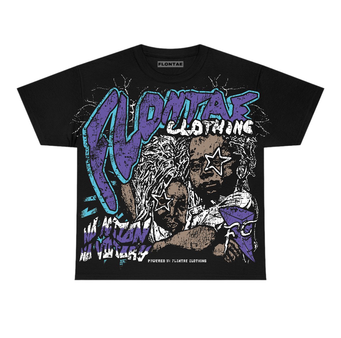 Aqua 8s Flontae T-Shirt No Action Graphic