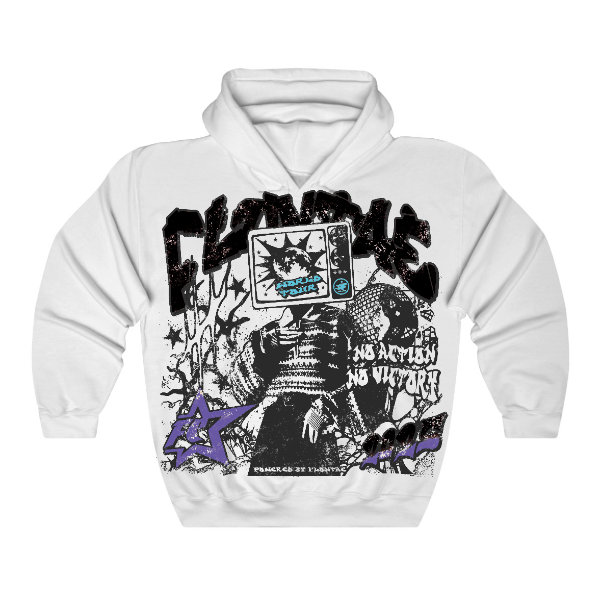 Aqua 8s Flontae Hoodie No Victory Graphic